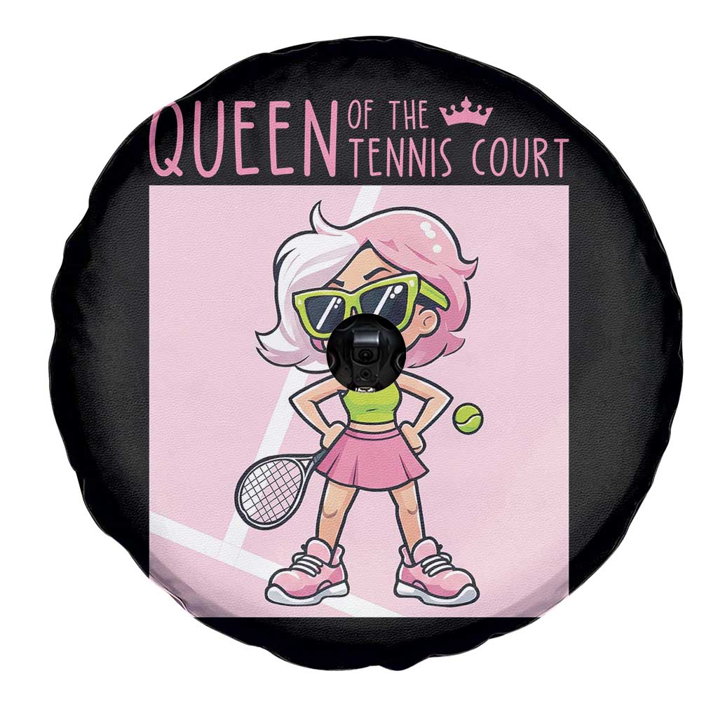 Queen Of The Court Spare Tire Cover Funny Tennis Player Gift For Women TS12 Print Your Wear