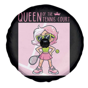 Queen Of The Court Spare Tire Cover Funny Tennis Player Gift For Women TS12 Print Your Wear