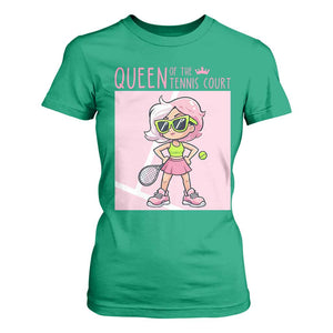 Queen Of The Court T Shirt For Women Funny Tennis Player Gift For Women TS12 Irish Green Print Your Wear