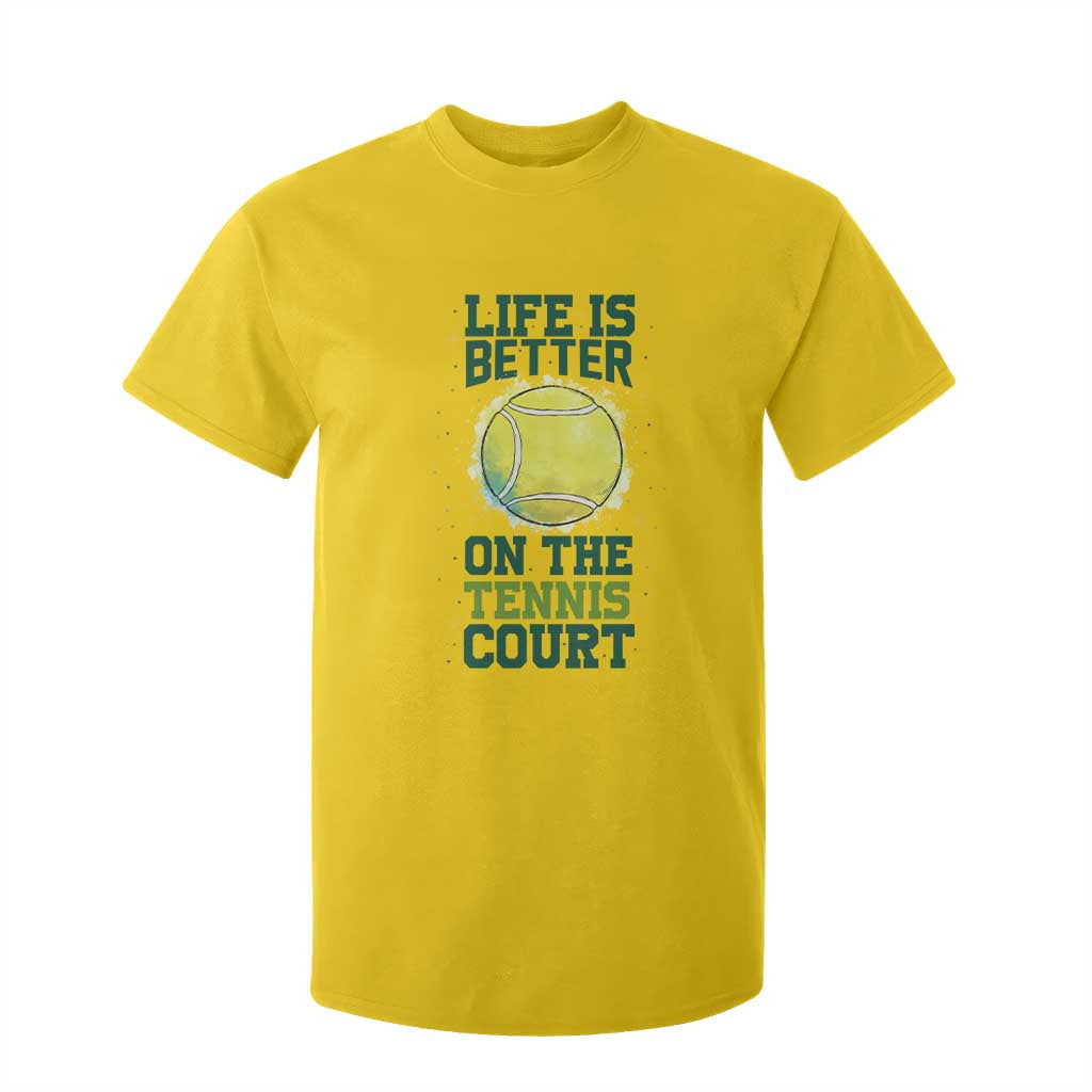 Life Is Better On The Court T Shirt For Kid Tennis Lover Gift TS12 Daisy Print Your Wear