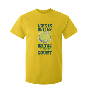 Life Is Better On The Court T Shirt For Kid Tennis Lover Gift TS12 Daisy Print Your Wear