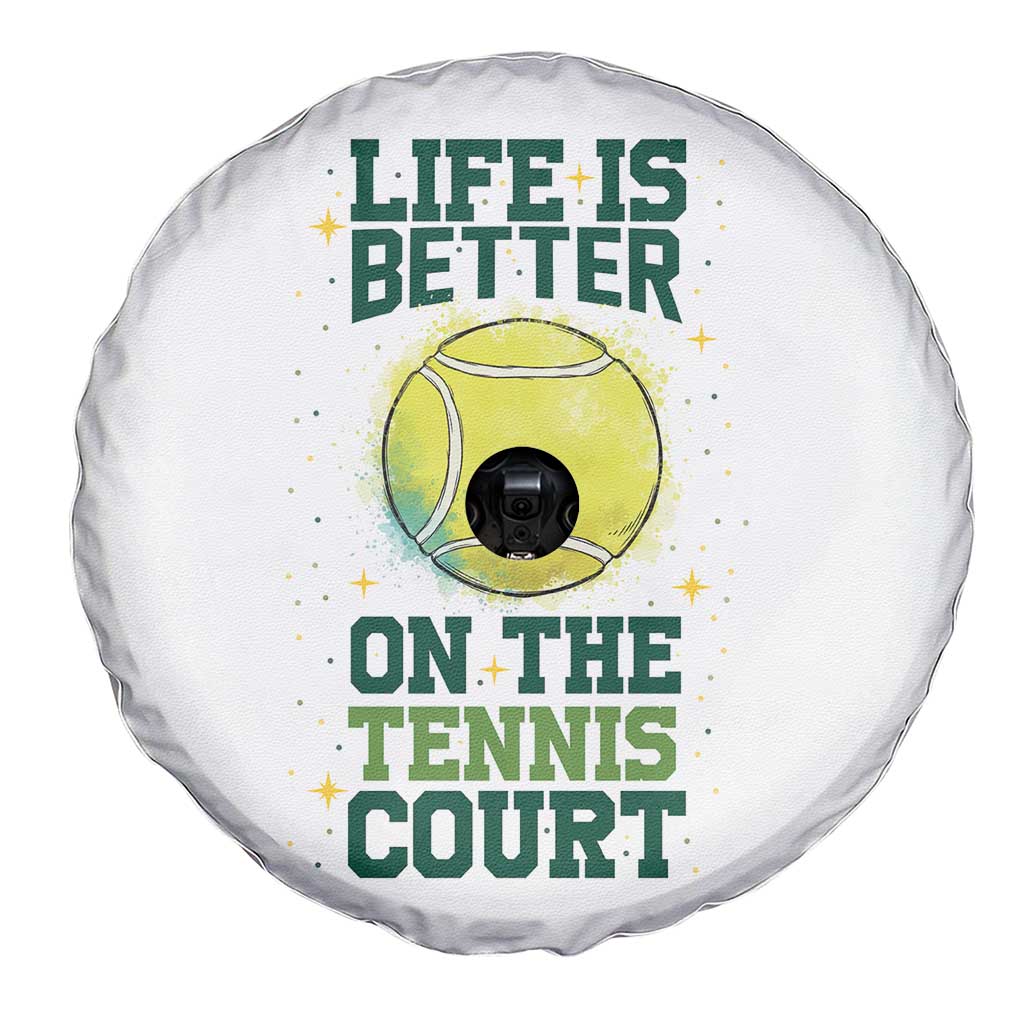 Life Is Better On The Court Spare Tire Cover Tennis Lover Gift TS12 Print Your Wear
