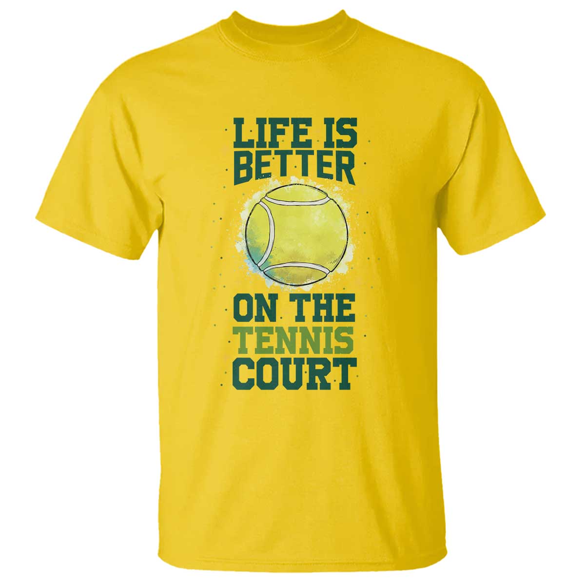 Life Is Better On The Court T Shirt Tennis Lover Gift TS12 Daisy Print Your Wear