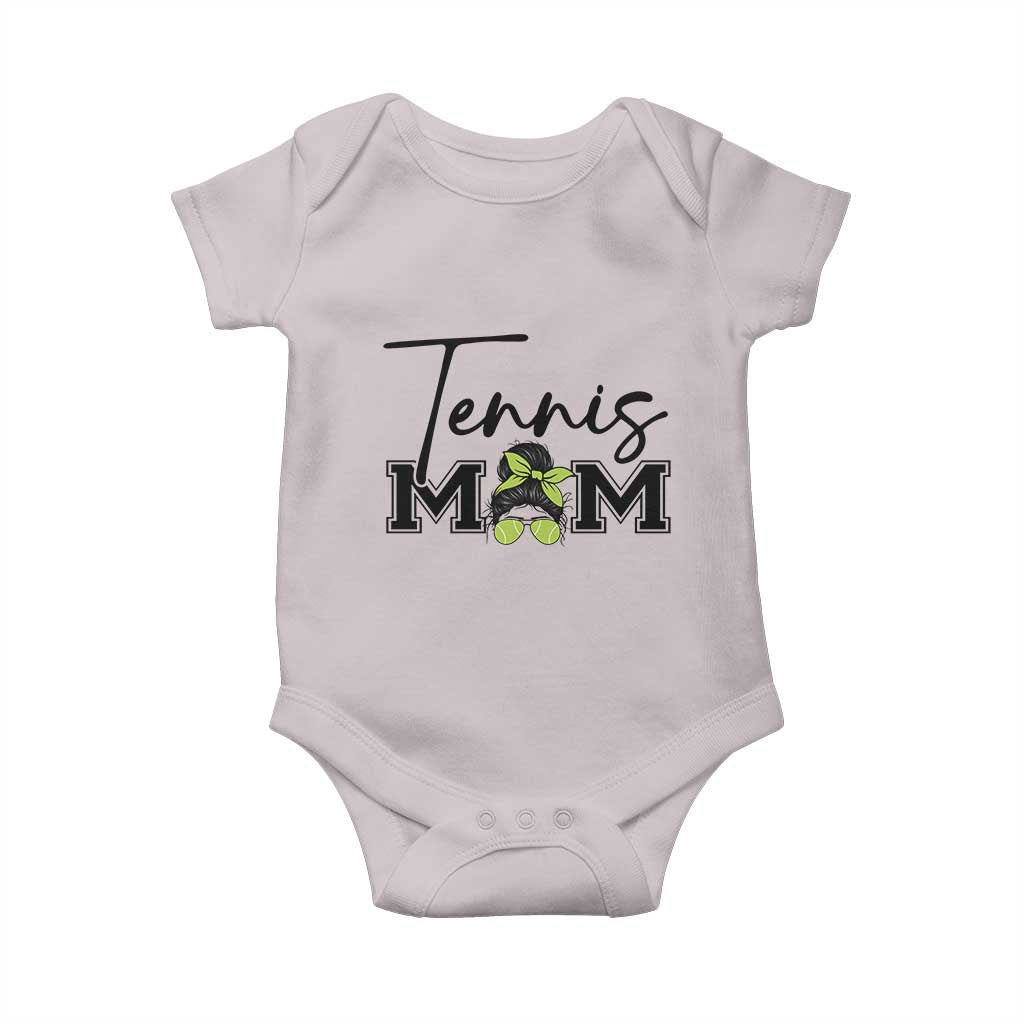 Funny Tennis Player Gift For Tennis Mom Baby Onesie TS12 Ice Gray Print Your Wear