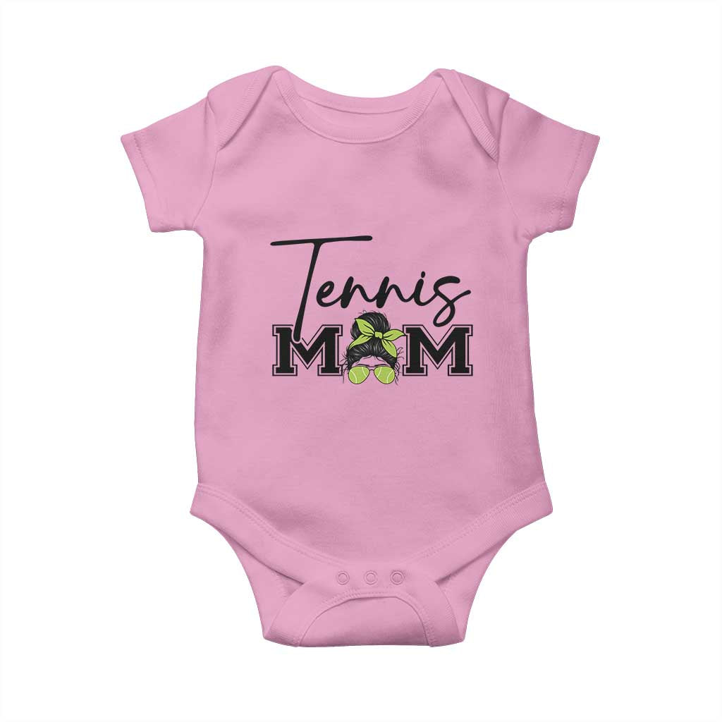 Funny Tennis Player Gift For Tennis Mom Baby Onesie TS12 Light Pink Print Your Wear