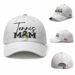 Funny Tennis Player Gift For Tennis Mom Baseball Cap TS12 Baseball Cap Universal Fit White Print Your Wear