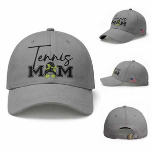 Funny Tennis Player Gift For Tennis Mom Baseball Cap TS12 Baseball Cap Universal Fit Sport Gray Print Your Wear
