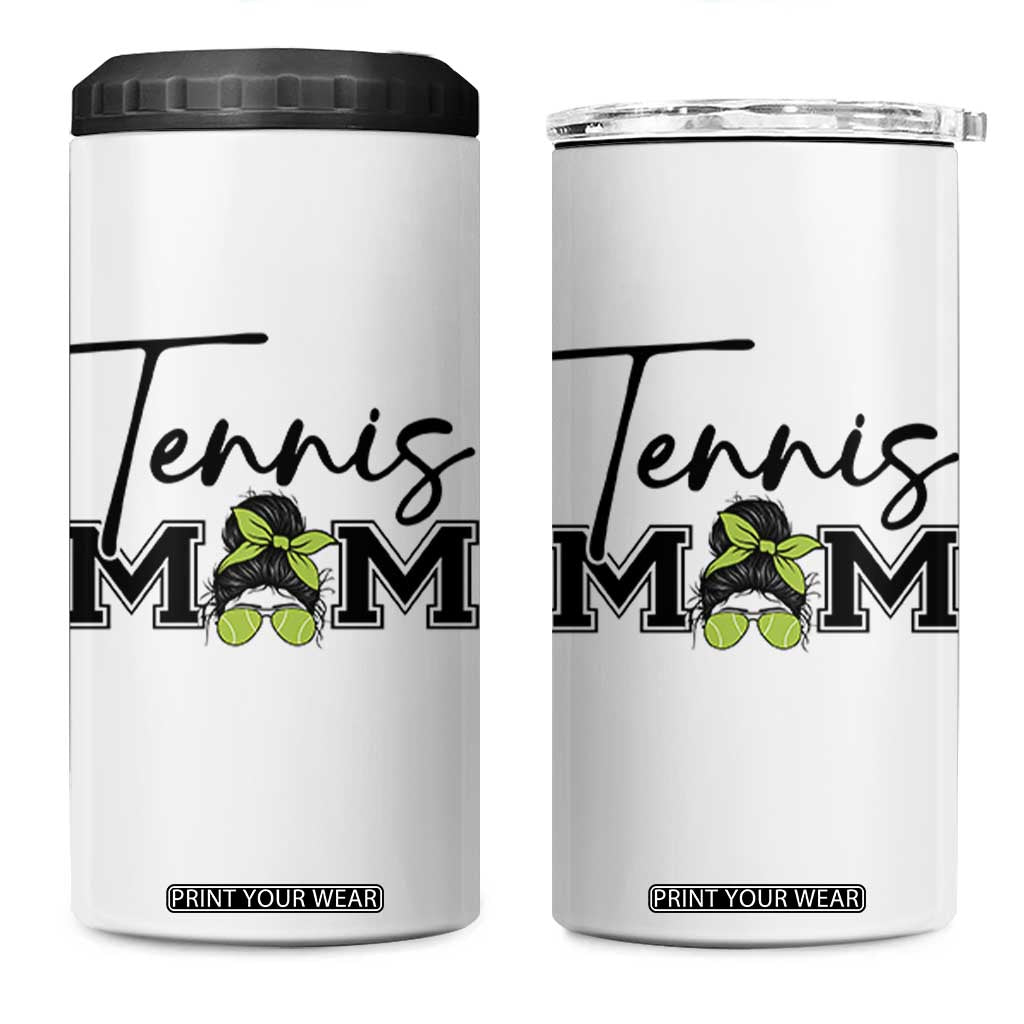 Funny Tennis Player Gift For Tennis Mom 4 in 1 Can Cooler Tumbler TS12 One Size: 16 oz White Print Your Wear