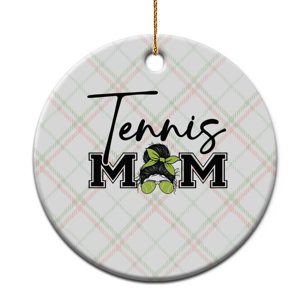 Funny Tennis Player Gift For Tennis Mom Ceramic Ornament TS12 1pc Christmas Plaid Print Your Wear