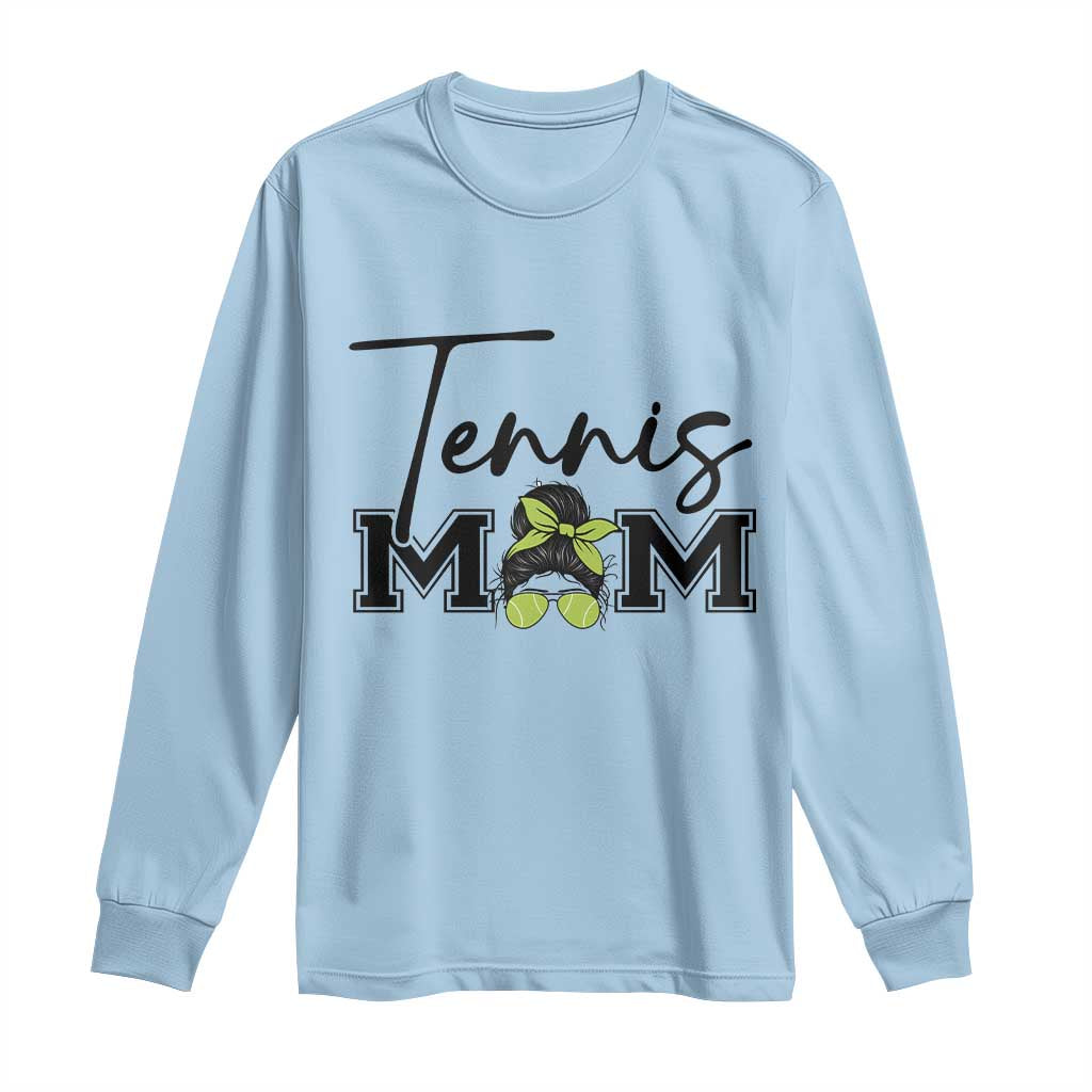 Funny Tennis Player Gift For Tennis Mom Long Sleeve Shirt TS12 Light Blue Print Your Wear