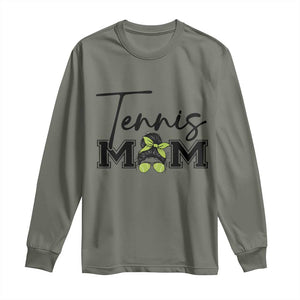Funny Tennis Player Gift For Tennis Mom Long Sleeve Shirt TS12 Military Green Print Your Wear