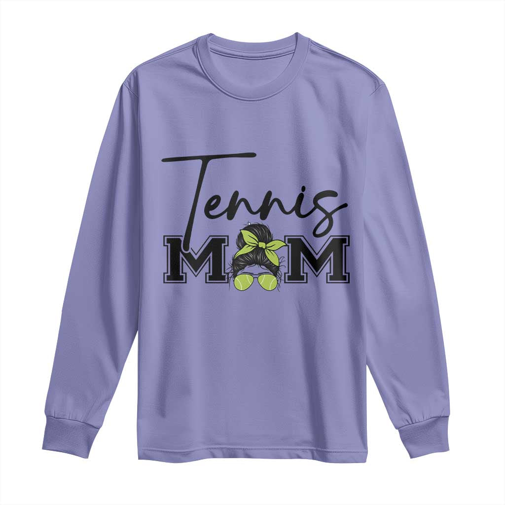 Funny Tennis Player Gift For Tennis Mom Long Sleeve Shirt TS12 Violet Print Your Wear
