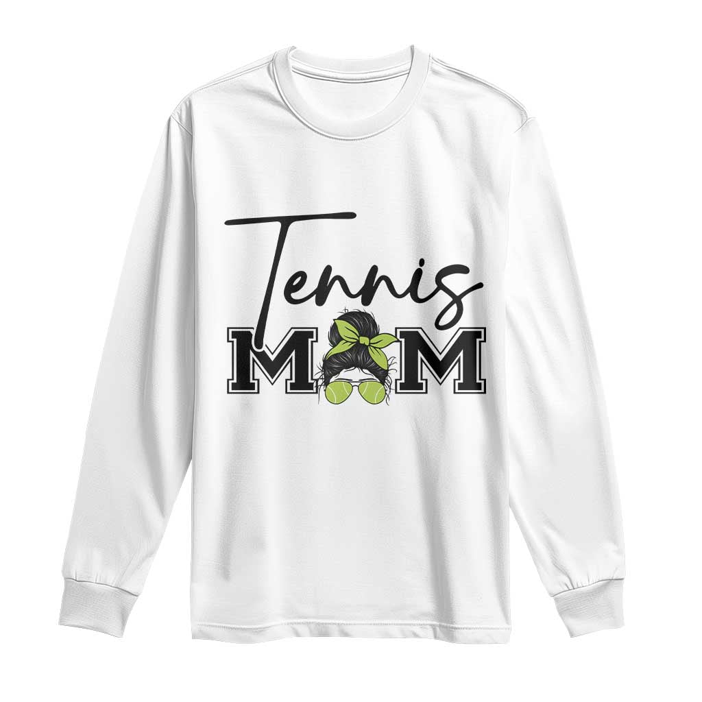Funny Tennis Player Gift For Tennis Mom Long Sleeve Shirt TS12 White Print Your Wear