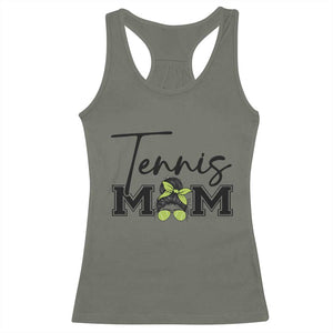 Funny Tennis Player Gift For Tennis Mom Racerback Tank Top TS12 Military Green Print Your Wear
