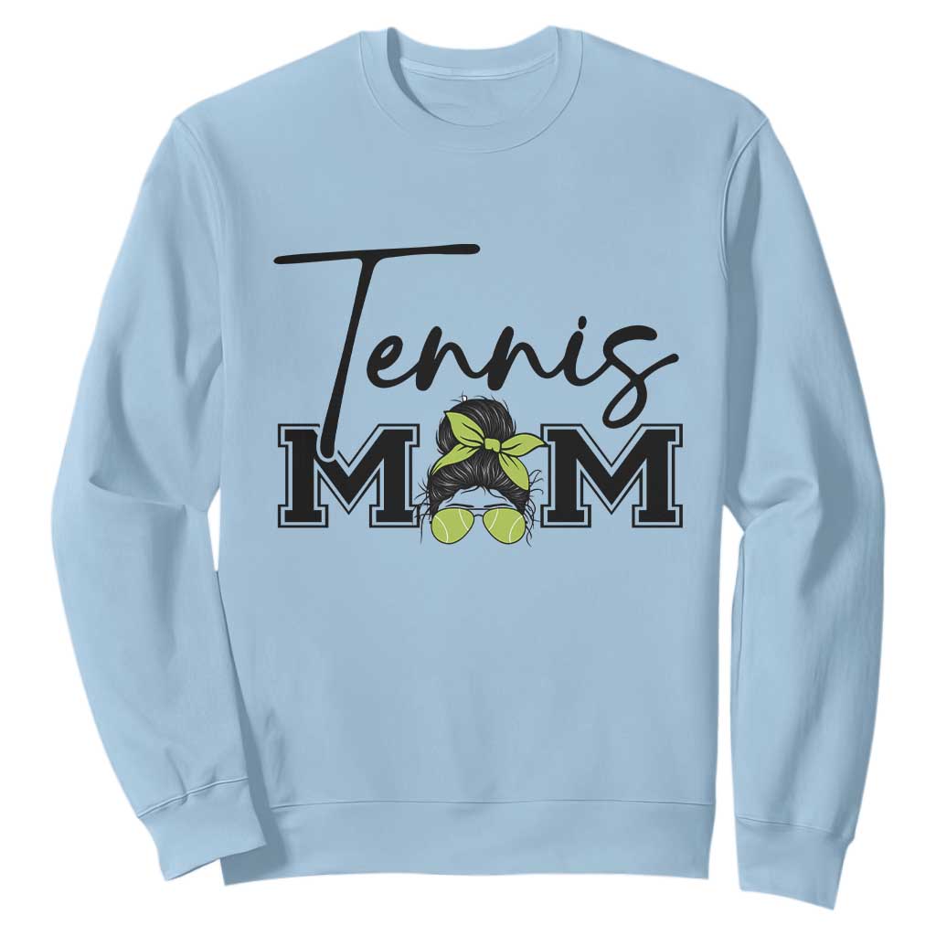 Funny Tennis Player Gift For Tennis Mom Sweatshirt TS12 Light Blue Print Your Wear