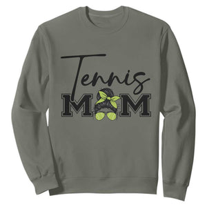 Funny Tennis Player Gift For Tennis Mom Sweatshirt TS12 Military Green Print Your Wear