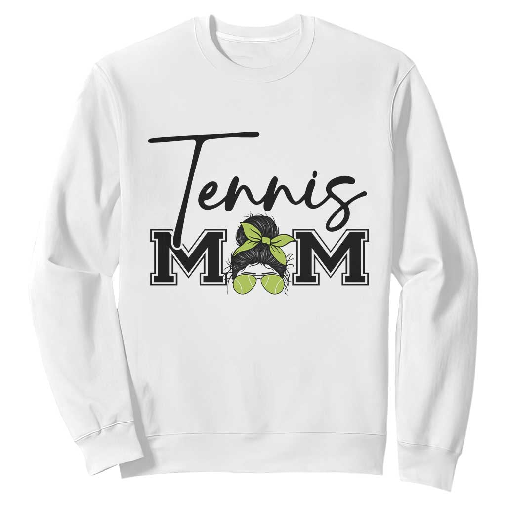 Funny Tennis Player Gift For Tennis Mom Sweatshirt TS12 White Print Your Wear