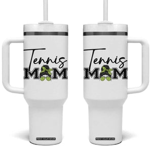 Funny Tennis Player Gift For Tennis Mom Tumbler With Handle TS12 One Size: 40 oz White Print Your Wear