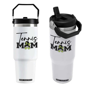 Funny Tennis Player Gift For Tennis Mom Flip Straw Tumbler TS12 One Size: 30 oz White Print Your Wear