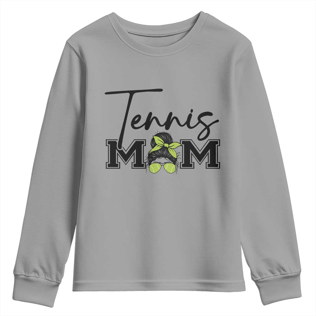 Funny Tennis Player Gift For Tennis Mom Youth Sweatshirt TS12 Sport Gray Print Your Wear