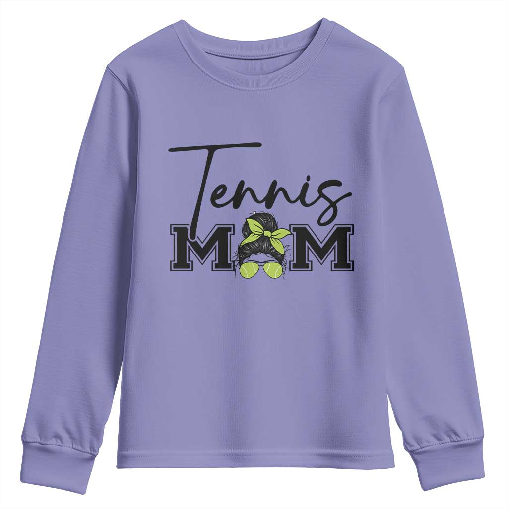 Funny Tennis Player Gift For Tennis Mom Youth Sweatshirt TS12 Violet Print Your Wear