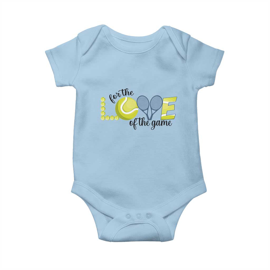 For The Love Of The Game Baby Onesie Inspirational Tennis Gift TS12 Light Blue Print Your Wear