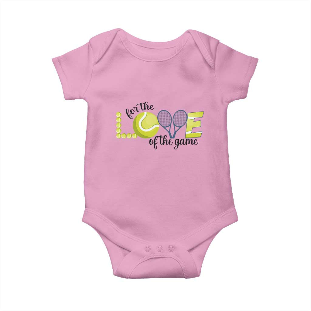 For The Love Of The Game Baby Onesie Inspirational Tennis Gift TS12 Light Pink Print Your Wear