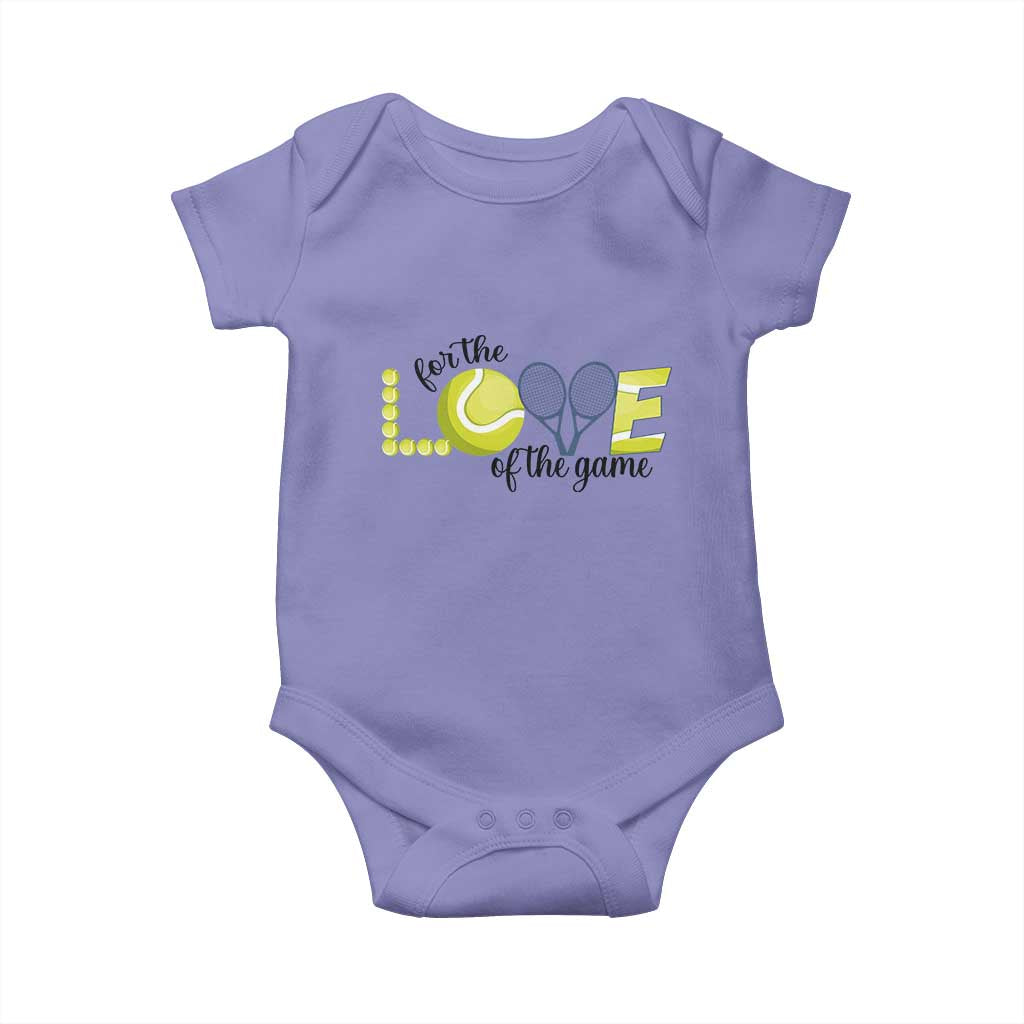 For The Love Of The Game Baby Onesie Inspirational Tennis Gift TS12 Violet Print Your Wear