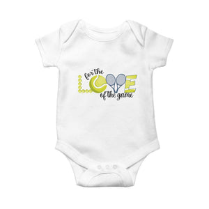 For The Love Of The Game Baby Onesie Inspirational Tennis Gift TS12 White Print Your Wear