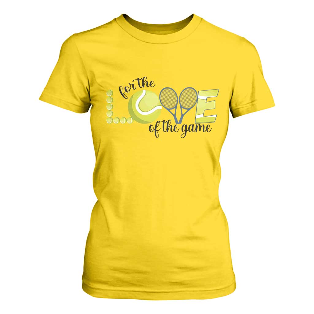 For The Love Of The Game T Shirt For Women Inspirational Tennis Gift TS12 Daisy Print Your Wear