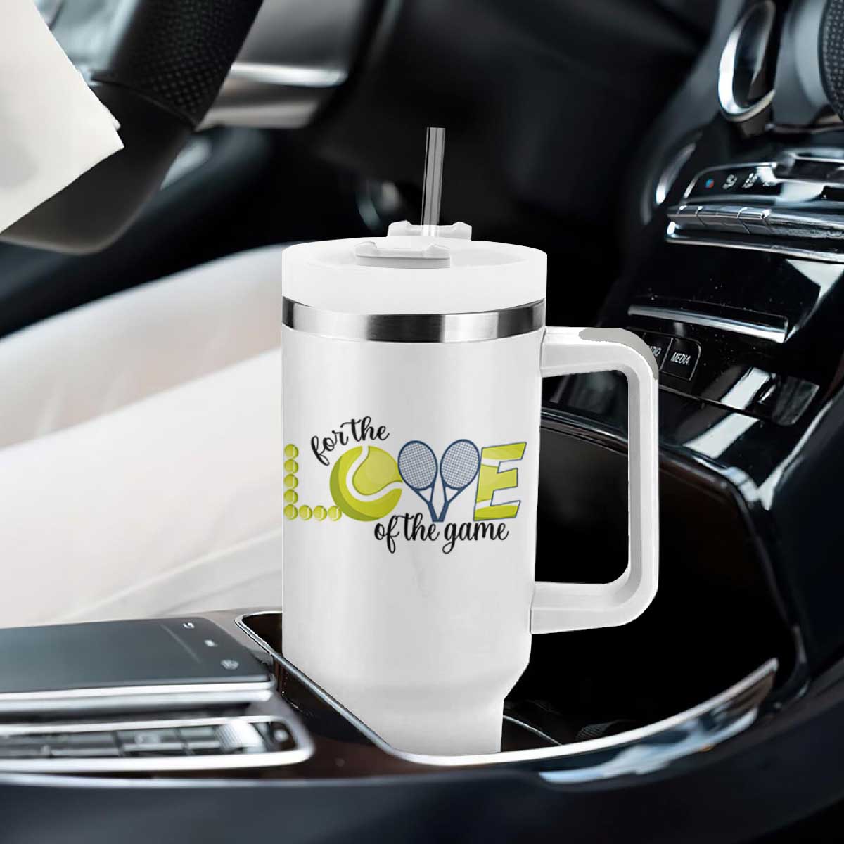 For The Love Of The Game Tumbler With Handle Inspirational Tennis Gift TS12 Print Your Wear