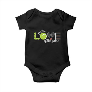 For The Love Of The Game Baby Onesie Funny Tennis Fan Gift TS12 Black Print Your Wear