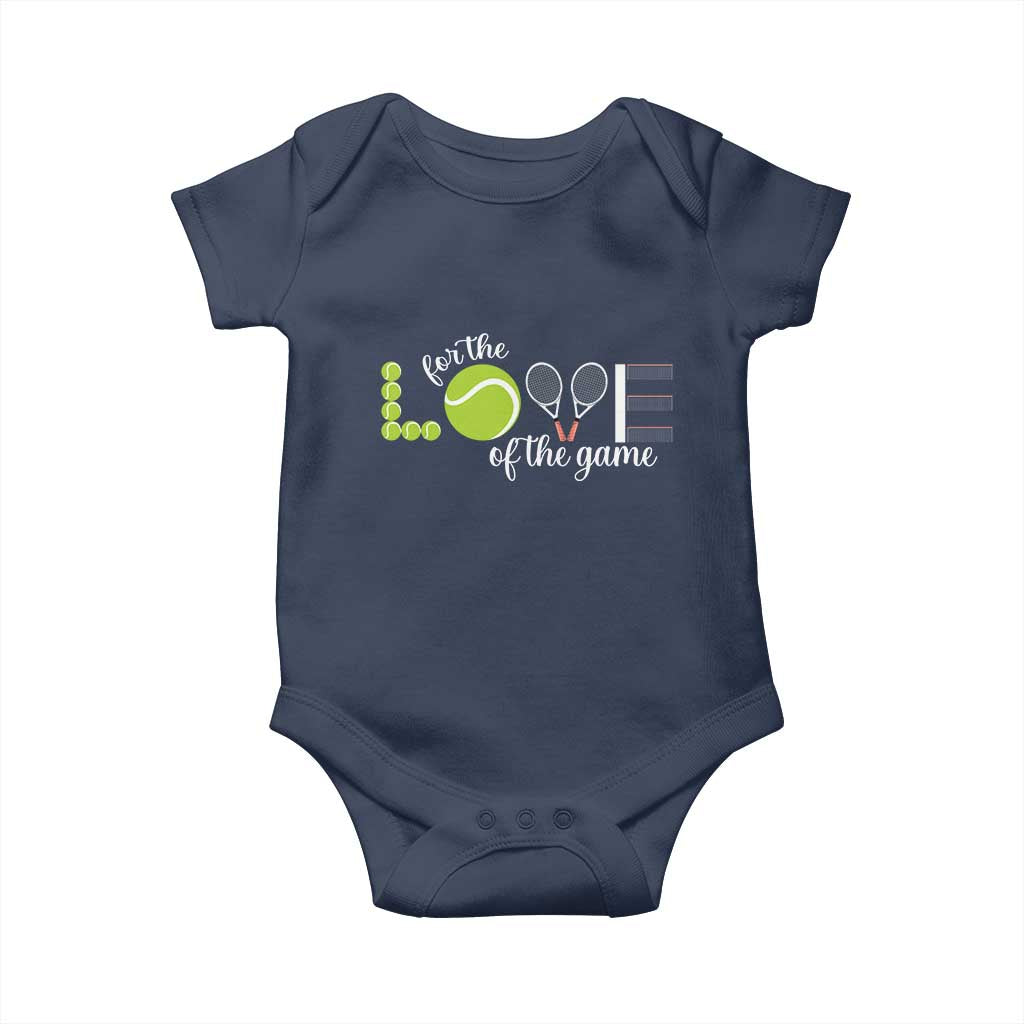 For The Love Of The Game Baby Onesie Funny Tennis Fan Gift TS12 Navy Print Your Wear