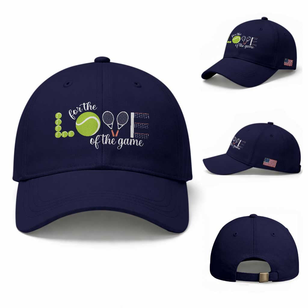 For The Love Of The Game Baseball Cap Funny Tennis Fan Gift TS12 Baseball Cap Universal Fit Dark Blue Print Your Wear