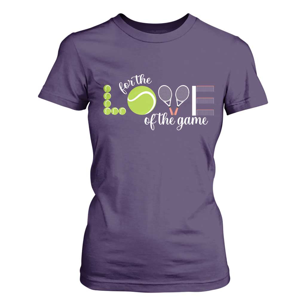 For The Love Of The Game T Shirt For Women Funny Tennis Fan Gift TS12 Purple Print Your Wear