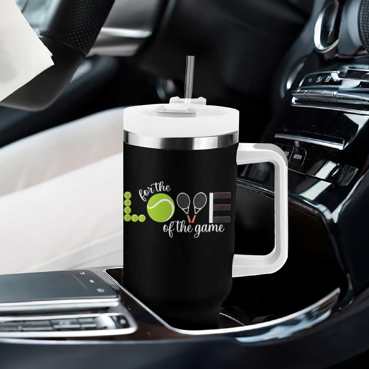 For The Love Of The Game Tumbler With Handle Funny Tennis Fan Gift TS12 Print Your Wear