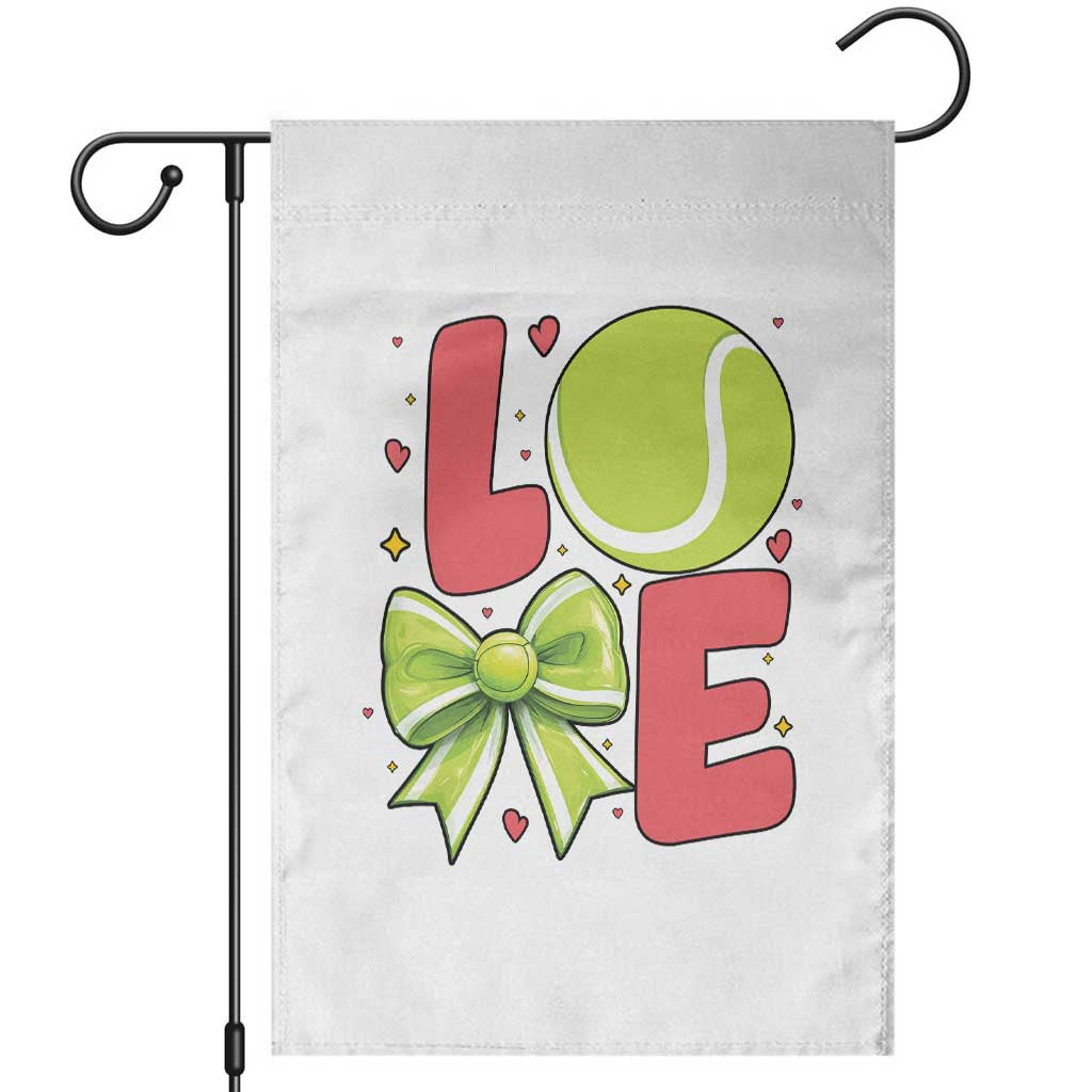 Love With A Tennis Ball Garden Flag Valentines Day Gift TS12 White Print Your Wear