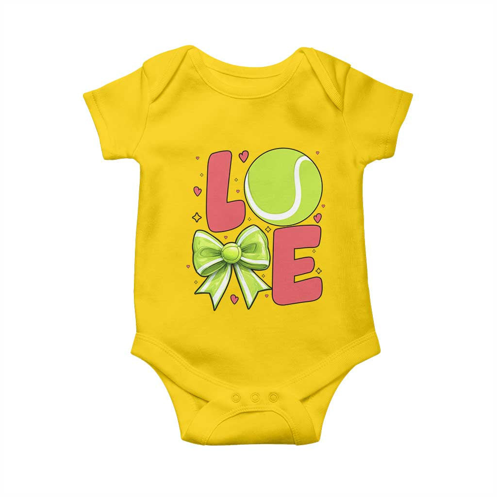 Love With A Tennis Ball Baby Onesie Valentines Day Gift TS12 Daisy Print Your Wear
