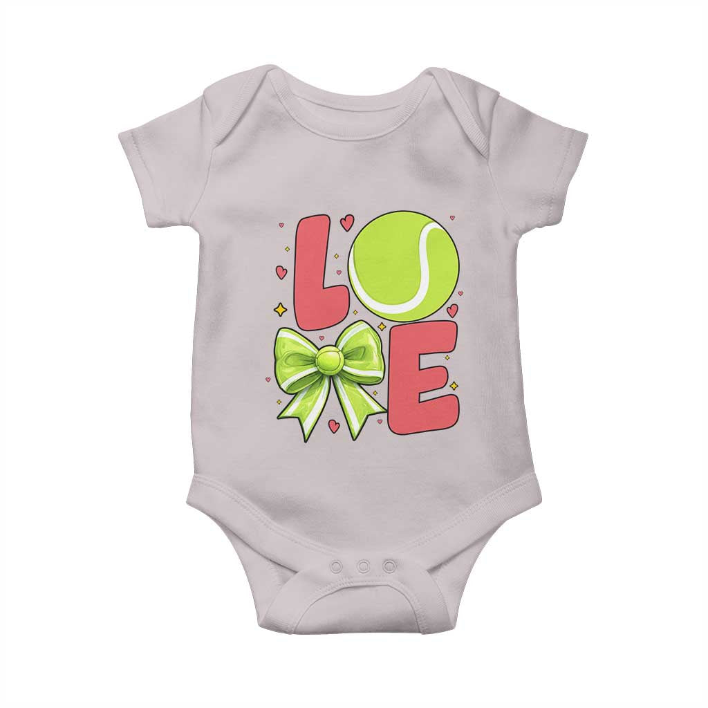 Love With A Tennis Ball Baby Onesie Valentines Day Gift TS12 Ice Gray Print Your Wear