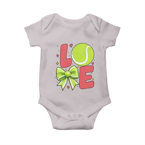 Love With A Tennis Ball Baby Onesie Valentines Day Gift TS12 Ice Gray Print Your Wear