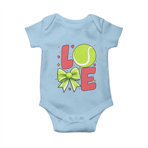 Love With A Tennis Ball Baby Onesie Valentines Day Gift TS12 Light Blue Print Your Wear