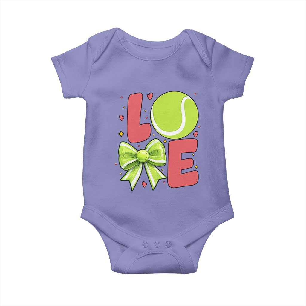 Love With A Tennis Ball Baby Onesie Valentines Day Gift TS12 Violet Print Your Wear