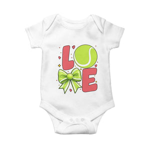 Love With A Tennis Ball Baby Onesie Valentines Day Gift TS12 White Print Your Wear