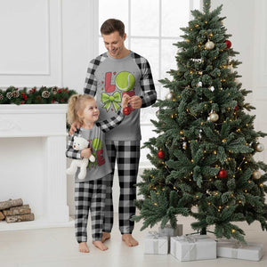 Love With A Tennis Ball Plaid Pajama Set Valentines Day Gift TS12 White Plaid Print Your Wear