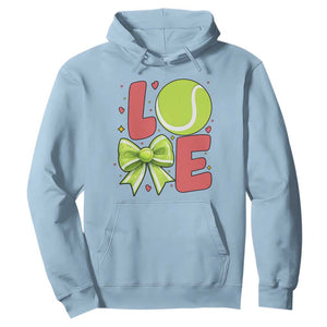 Love With A Tennis Ball Hoodie Valentines Day Gift TS12 Light Blue Print Your Wear