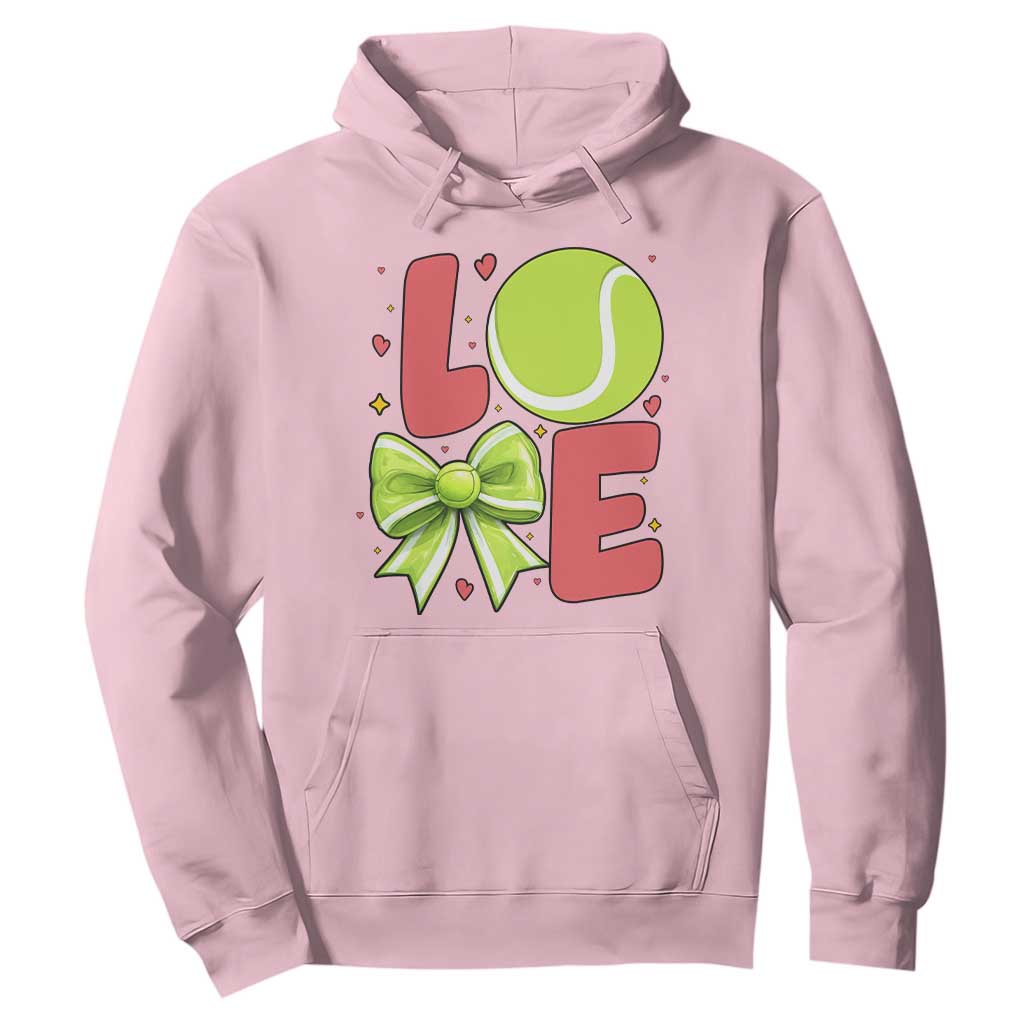 Love With A Tennis Ball Hoodie Valentines Day Gift TS12 Light Pink Print Your Wear
