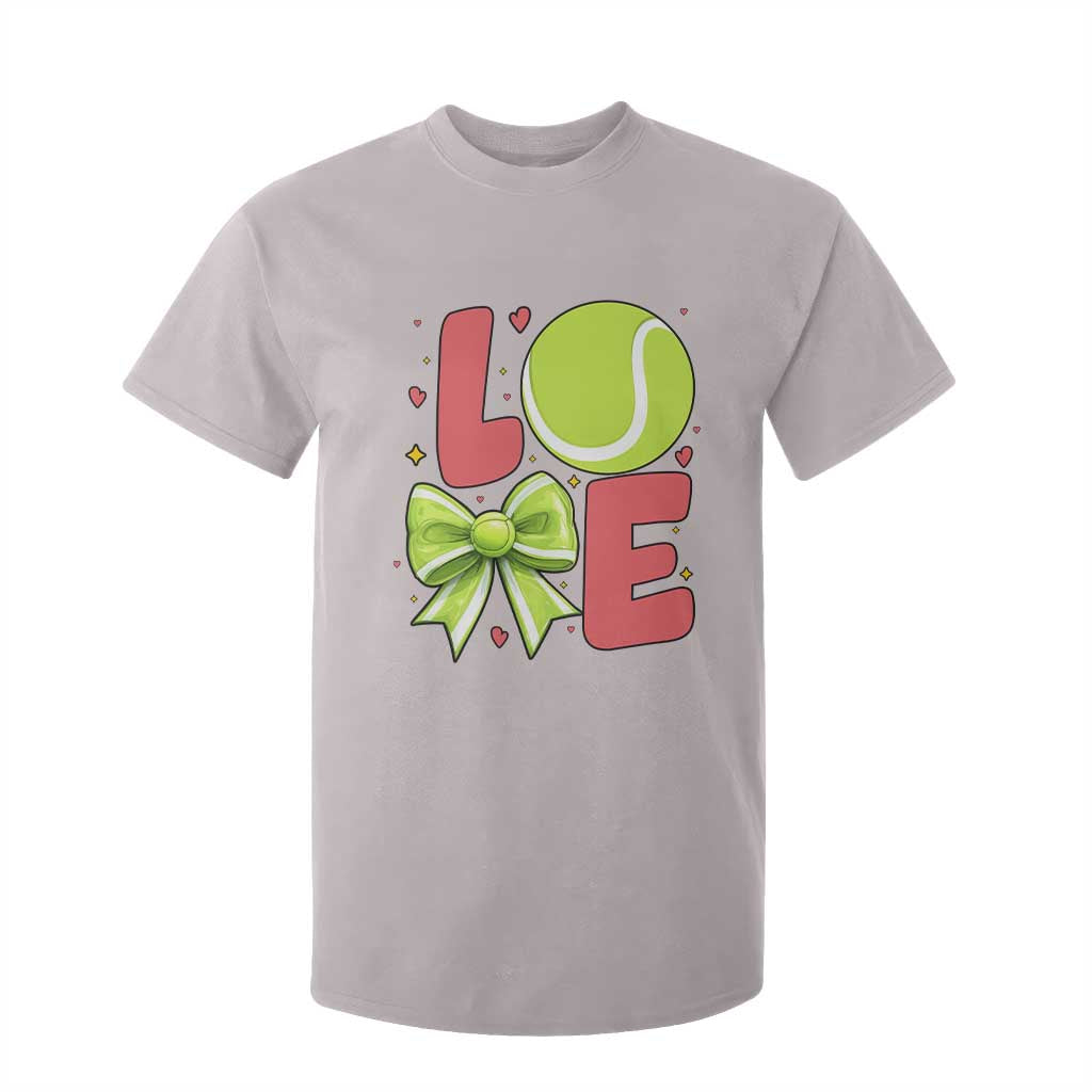 Love With A Tennis Ball T Shirt For Kid Valentines Day Gift TS12 Ice Gray Print Your Wear