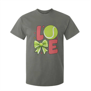 Love With A Tennis Ball T Shirt For Kid Valentines Day Gift TS12 Military Green Print Your Wear
