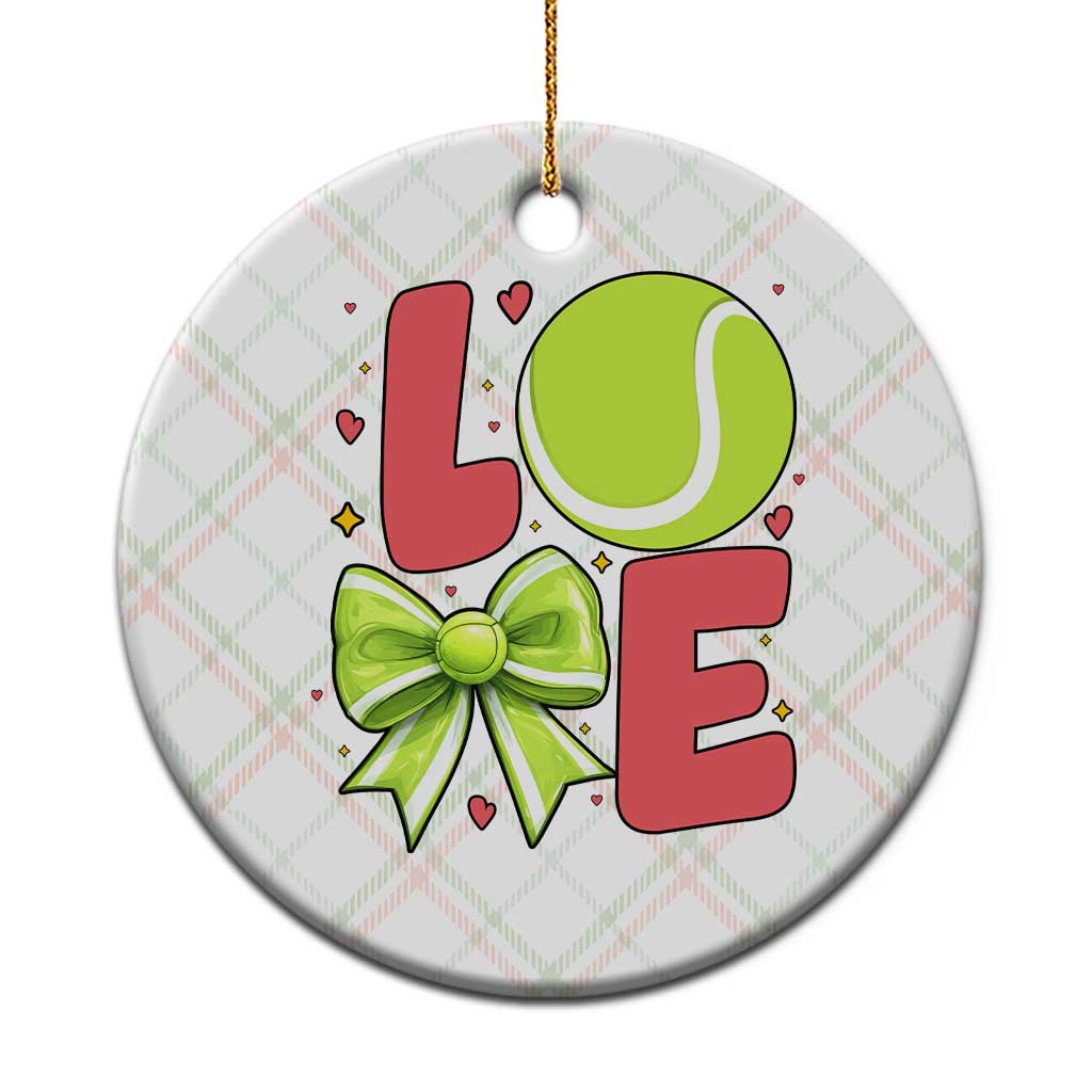 Love With A Tennis Ball Ceramic Ornament Valentines Day Gift TS12 1pc Christmas Plaid Print Your Wear