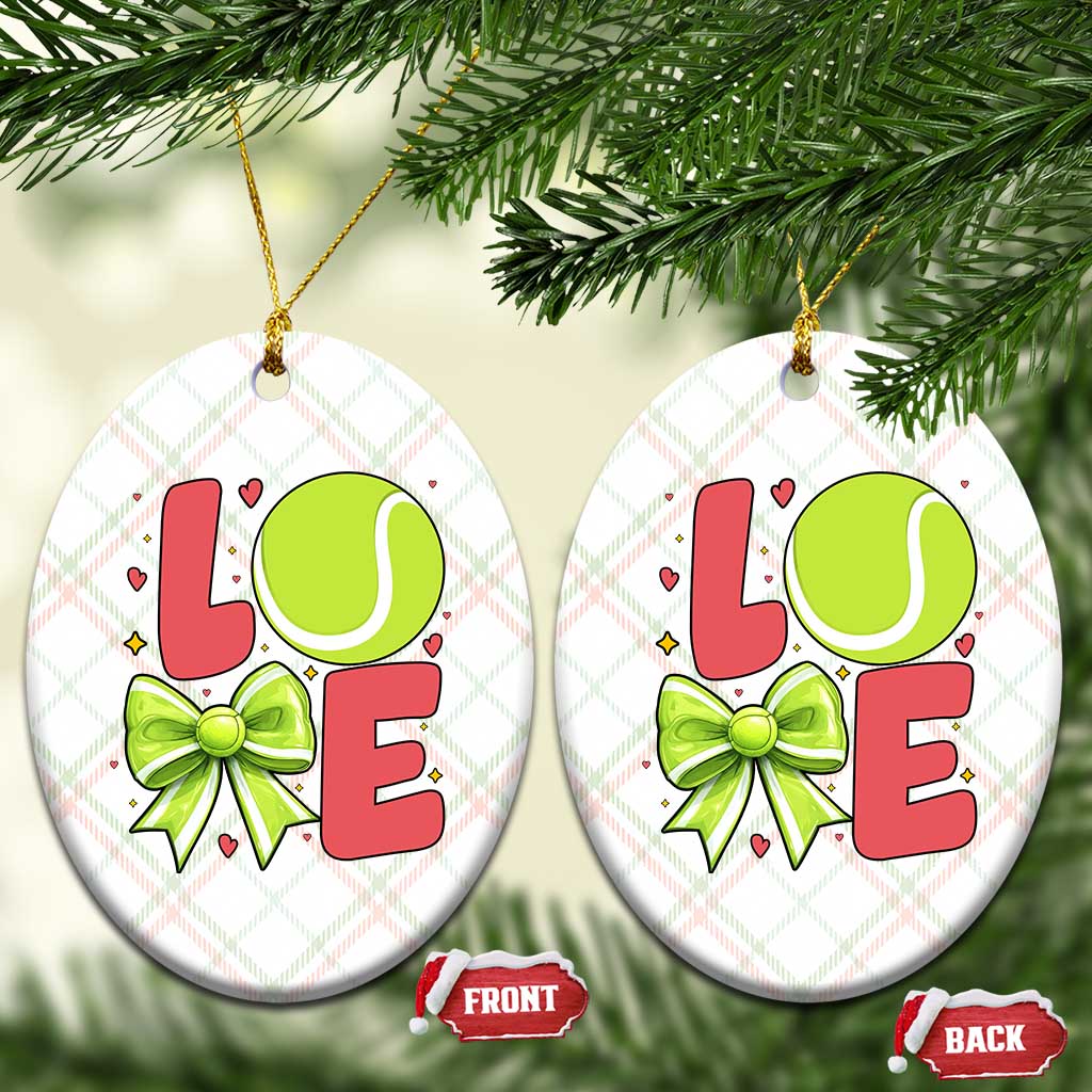 Love With A Tennis Ball Ceramic Ornament Valentines Day Gift TS12 Print Your Wear